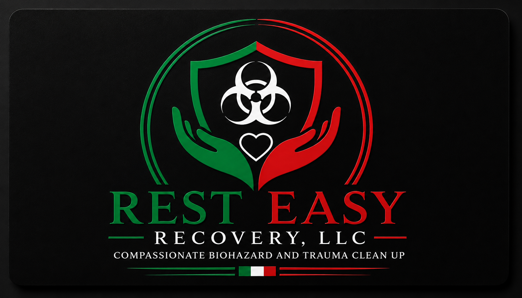 Rest Easy Recovery compassionate biohazard and trauma cleanup logo